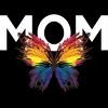 Women's Design By Humans Mother's Day Rainbow Butterfly Mom By MeowShop Racerback Tank Top - image 2 of 2