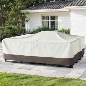 Buenhomino Rectangle Patio Furniture Cover Waterproof Outdoor Dining Table and Chair Cover Anti-UV Outside Sectional Sofa Set Covers - 1 of 4