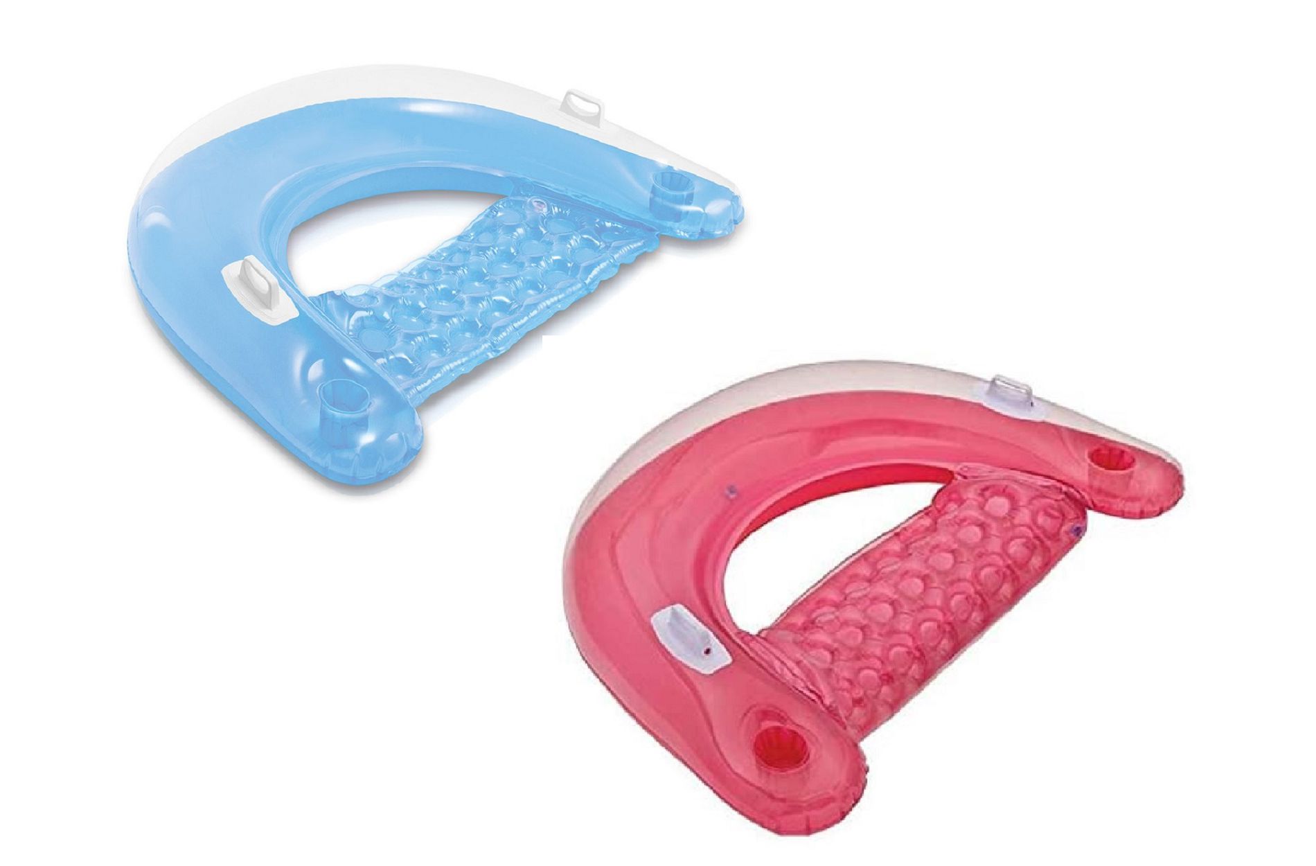 Intex Sit 'N Float Inflatable Lounges Pink & Blue 2-Pack 60" X 39"