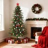 Pre-Lit Artificial Christmas Tree –  PVC Branches & Metal Hinges, Easy Setup for Home/Office/Party Holiday Decor - 2 of 4