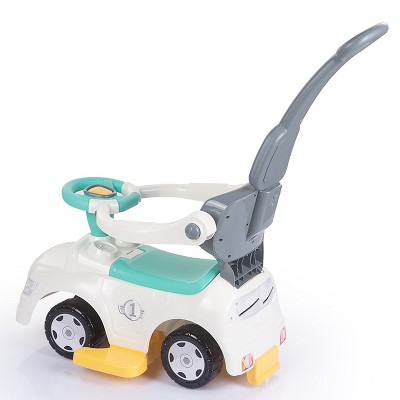 Dolu 3-in-1 White Green Yellow Toddler Ride-On Car