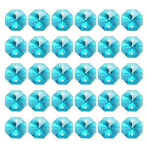 Unique Bargains Crystal Pendants Octagon Beads for DIY Lamp Arts Crafts Decoration 30 Pcs - 1 of 4