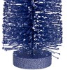 Northlight 14" Blue Glitter Bottle Brush Sisal Christmas Tree - 3 of 3