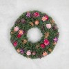 Northlight Thistle Mixed Floral Spring Wreath - 13" - Pink and Purple - 3 of 4