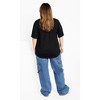 Women's Plus Size Curved Hem Tee - black multi | CITY CHIC - 3 of 4