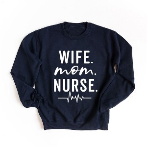Simply Sage Market Women's Graphic Sweatshirt Wife. Mom. Nurse. - 1 of 3