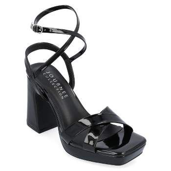 Journee Collection Womens Zorana Tru Comfort Foam Mid Heel Platform Sandals