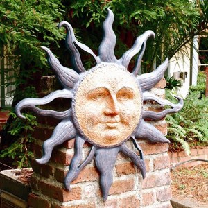 SPI Home Metal Rising Sun Wall Plaque – 37" Radiant Outdoor or Indoor Wall Art - 1 of 3