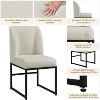 Yaheetech Set of 2 Modern Dining Chairs Upholstered Armless Chair, Beige - 4 of 4
