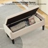 Pinmoco 42" Linen Storage Bench, Tufted Upholstered Entryway Bench with Safety Hinge for Bedroom and Living Room - 4 of 4
