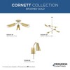 Progress Lighting Cornett 6-Light Chandelier, Brushed Nickel, Metal Reflector Shades - 3 of 4