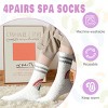 SEVOBAL 4 Pairs Normal Socks Warm Cozy Gifts for Women Fluffy Fuzzy Sock Plush Sleeping Slipper Socks Soft Warm Fabric, Multicolored, - 3 of 4