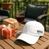 Pavilion Gift Company - Wine People - White Adjustable Hat - Hats - 4 of 4