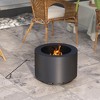 Outsunny Smokeless Fire Pit, 19" Wood Burning Firepit with Poker, Stainless Steel - 2 of 4