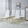 APRILSOUL37.4"Chair set of 4,GOLDEN COLOR LEG,WHITE SEAT - 4 of 4