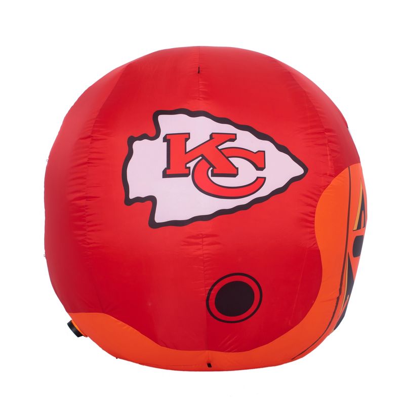 NFL Kansas City Chiefs Inflatable Jack O' Helmet, 4 ft Tall, Orange, 4 of 6