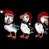 Junior's Design By Humans Christmas Puffins By msmart T-Shirt - 2 of 3