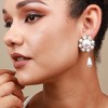 SOHI Women's Pearl White Party Drop Earrings - 3 of 4