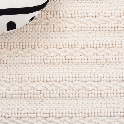 Ivory Braided Wool 6' x 6' Square Area Rug