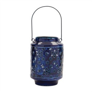 Snowflake Punched Metal Candle Lantern 9.5"H - 1 of 2