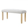 Sapphtopaz Modern Ottoman Shoe Bench Vanity Stool with Metal Legs Footstool Entryway Bench for Living Room, Bedroom, Fitting room - 2 of 4