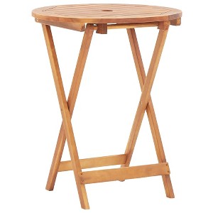 vidaXL Folding Patio Table 23.6 inches x29.5 inches  Solid Acacia Wood - 1 of 4