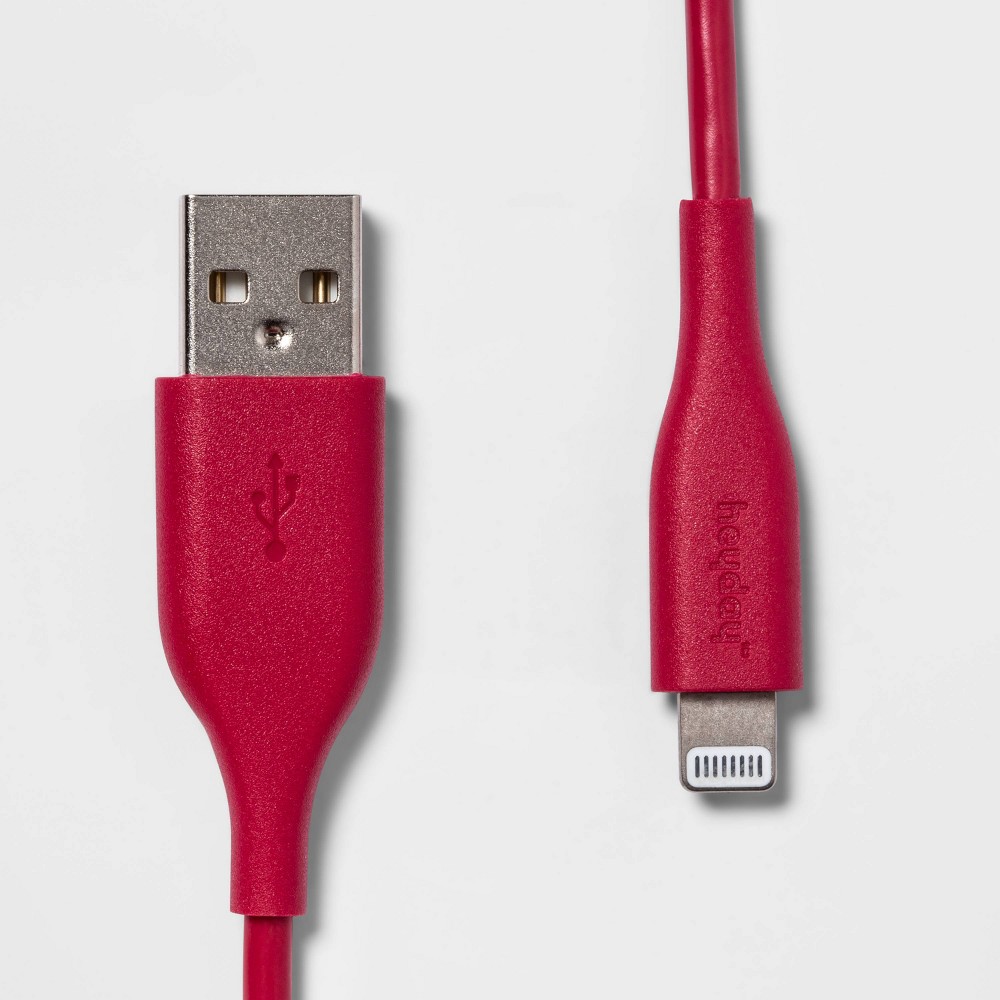 heyday 3' Lightning to USB-A Round Cable - Electric Magenta