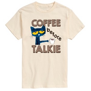 Men's - Pete the Cat - Coffee Before Talkie- Men's Short Sleeve Graphic T-Shirt Short Sleeve Graphic T-Shirt - 1 of 4