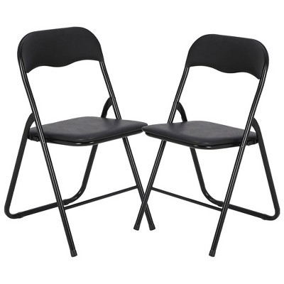 Whizmax Folding Chairs, Outdoor & Indoor Event Portable Metal Folding Chairs with Cushion, Non-Slip Feet Pads Stackable Chairs