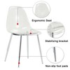 Kumasinova Modern Transparent Design Dining Chair Set of 4, Ergonomic Armless Chair with Metal Bracket, Minimalist Plastic Chair, Kitchen Chair - 2 of 4