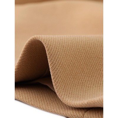 INSPIRE CHIC Women's Notched Lapel Collar Button Casual Office Blazers Khaki X-Small — фото 5