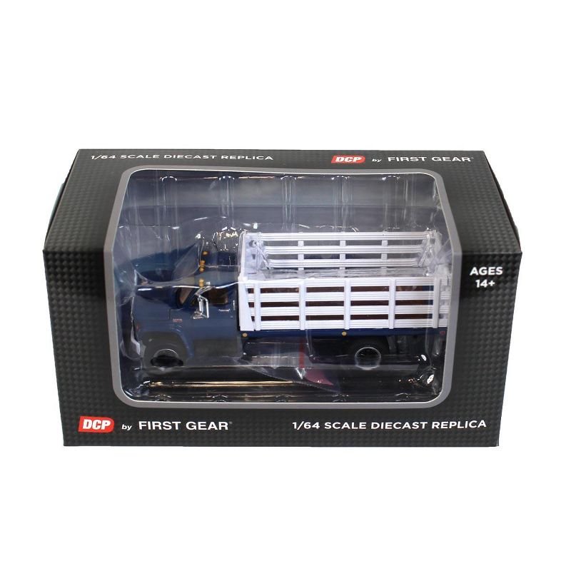 1/64 GMC 6500 Stake Bed Truck, Blue With White Stakes, First Gear Exclusive, DCP 60-0965, 5 of 6