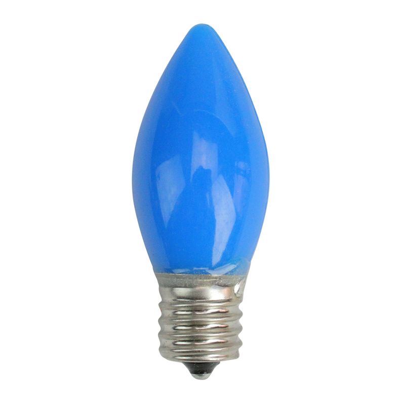 Northlight Pack of 4 Opaque Blue C9 Christmas Replacement Bulbs, 2 of 3