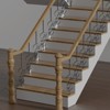 VEVOR Staircase Metal Balusters, 44'' x 1/2" Galvanized Steel Decorative Banister Spindles, 5 Pack S Shape Deck Baluster - 2 of 4