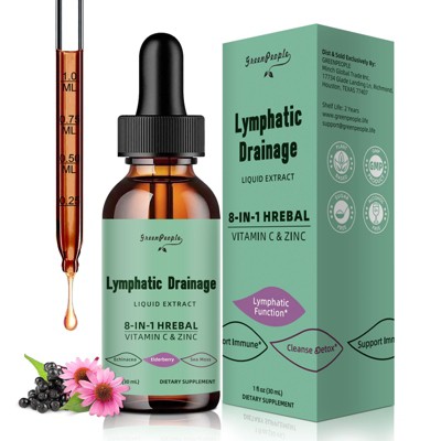 Greenpeople Liposomal Lymphatic Drainage Supplements - Immune Support, Cleanse & Detox, Non-GMO (1 fl oz, 2 Pack)