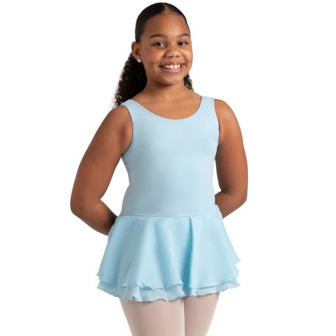 Capezio Light Blue Classics Double Layer Skirt Tank Dress Girls Intermediate Target