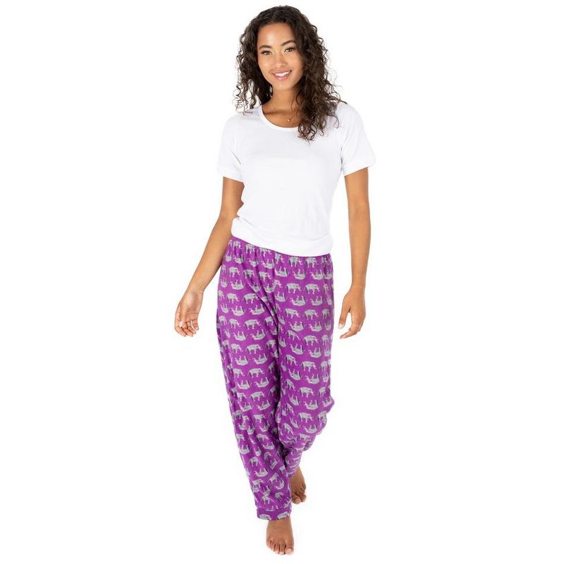 Leveret Womens Fleece Pajamas Pants, 2 of 3