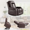 Power Lift Recliner Chair w/ Heat & Massage – PU Leather Single Sofa for Living Room & Home Theater – Remote Controlled, Modern Comfort for Elderly - 3 of 4