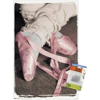 Trends International Girl's Feet in Pink Ballet Slippers Unframed Wall Poster Prints