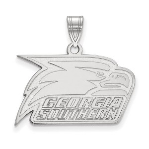 Black Bow Jewelry 14k White Gold Georgia Southern Eagles NCAA Medium Pendant - 1 of 3
