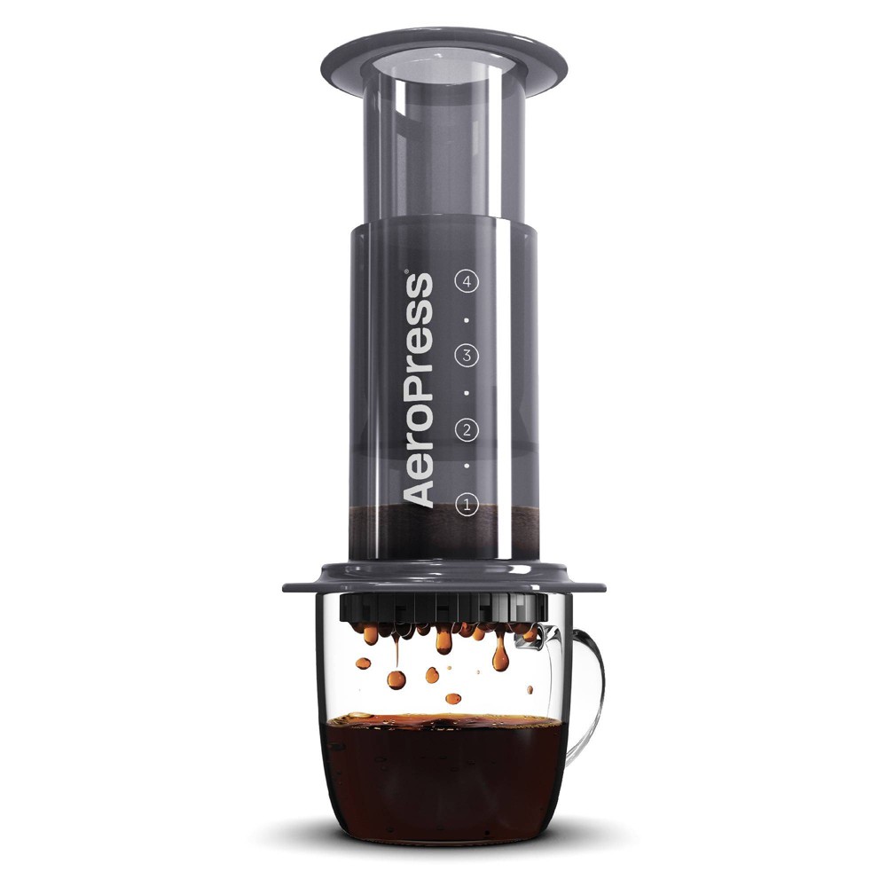 Photos - Coffee Maker AeroPress Original Coffee Press: Manual Single Serve , 8 oz Capacity, Includes Scoop & Paper Filters, Black