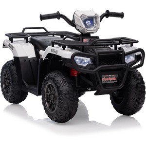 12V Kids Ride-On ATV for Toddlers, Electric 4-Wheel Vehicle with LED Lights, Music, USB, Safe 2.2mph, Forward/Backward - 1 of 4