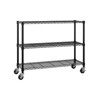 SEVOBAL Utility Storage Shelves Six Tier Steel Wire Storage Rack with Casters for Garage Basement and Kitchen, Black, 46.45"*18.3"*8.26" - 4 of 4