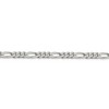 Black Bow Jewelry Sterling Silver 5.25mm Solid Figaro Chain Bracelet or Anklet, 9 Inch - 2 of 4