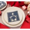Juvale 50-Pack Blue Christmas Nativity of Jesus in Gold Foil Disposable Paper Cocktail Party Napkins - 2 of 4