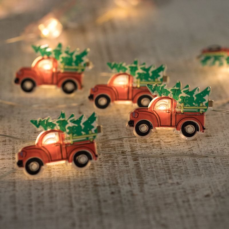 Northlight 20-Count LED Truck Hauling Tree Micro Christmas Light Set, 6ft, Silver Wire, 1 of 4