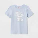 Kids' Adaptive Short Sleeve Graphic T-Shirt - Cat & Jack™ Light Blue