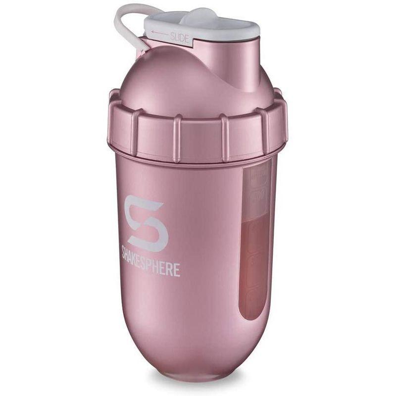 SHAKESPHERE Tumbler VIEW: Protein Shaker Bottle Smoothie Cup with Clear Window, 24 oz - Bladeless Blender Cup Purees Fruit, No Mixing Ball, 1 of 8