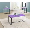 NicBex Modern Rectangle Coffee Table Set of 3 with Beveled Edges and Metal Frame for Living Room - 2 of 4