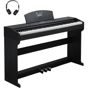 GLARRY Digital Piano 88 Keys Heavy Hammer Keyboard, with LCD Display and Headphone, Triple Pedals, Beginner Friendly - 1 of 4